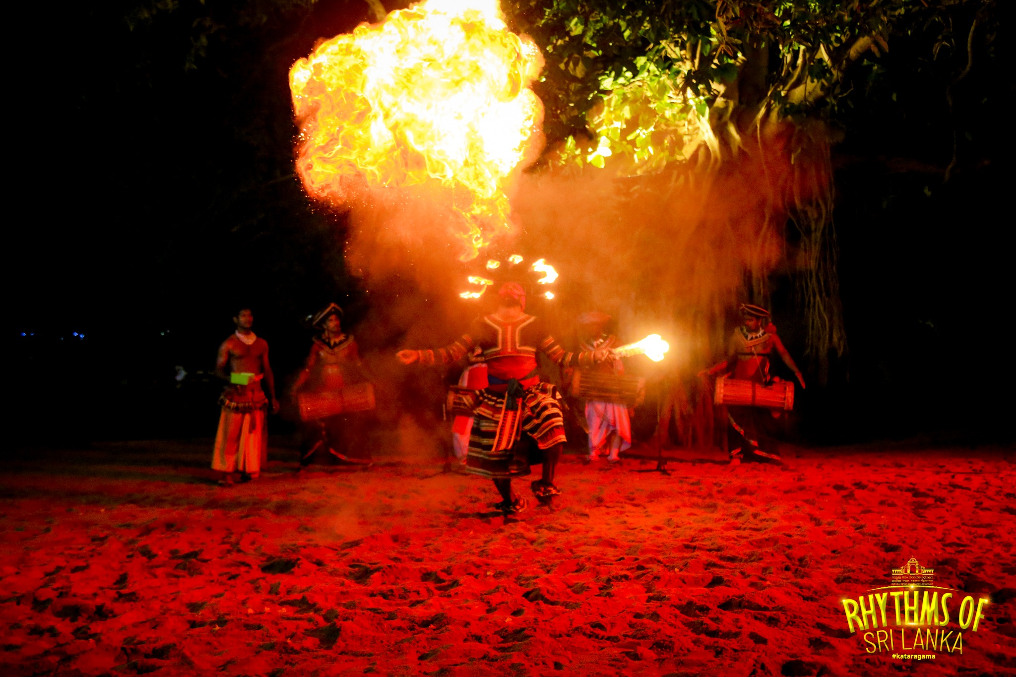Torch performers at procession