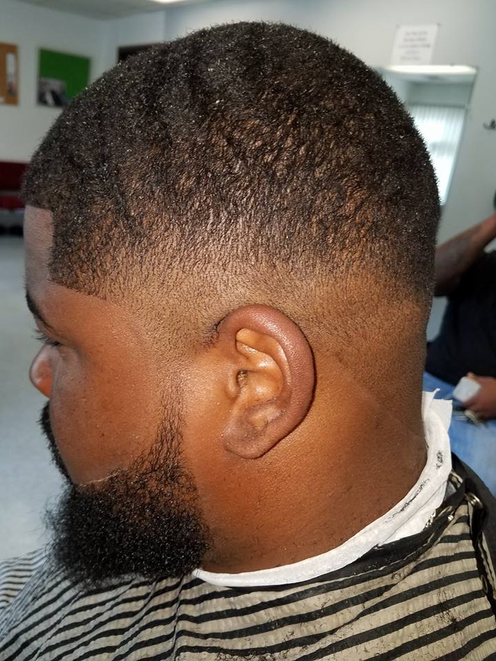 Clean fade with beard trim