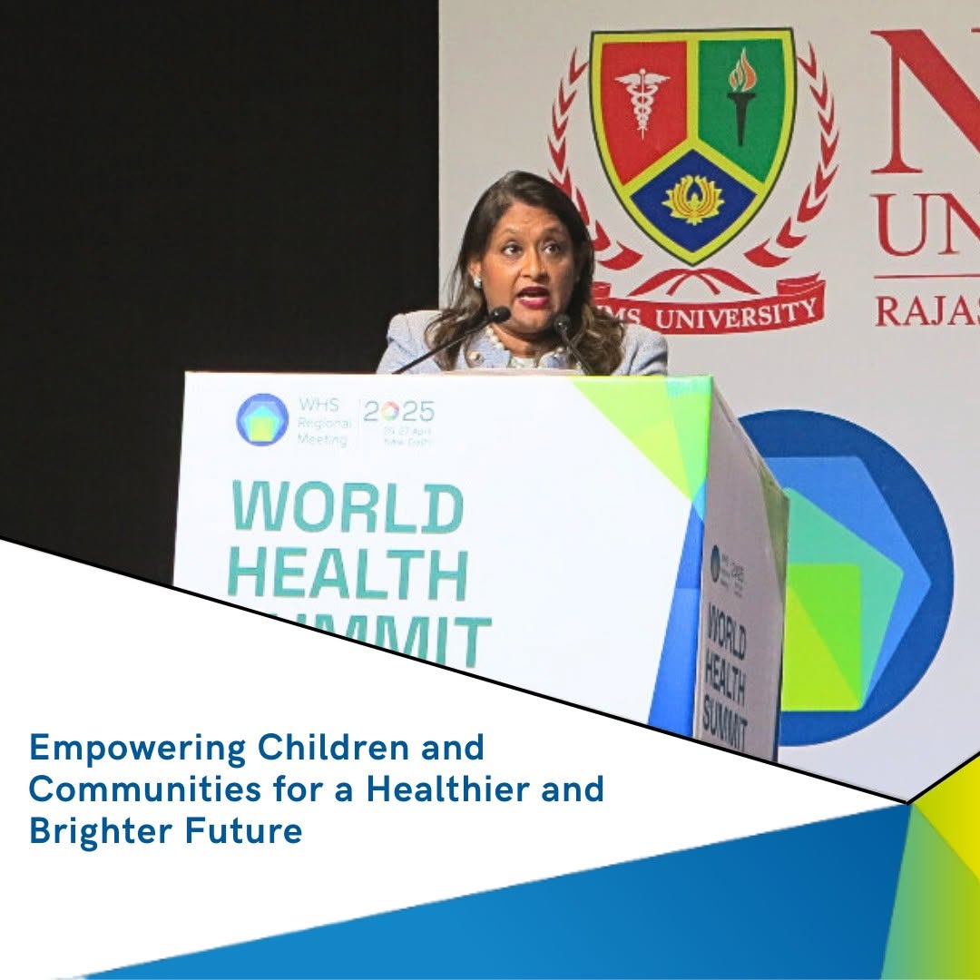 Saima Wazed at a World Health Summit podium