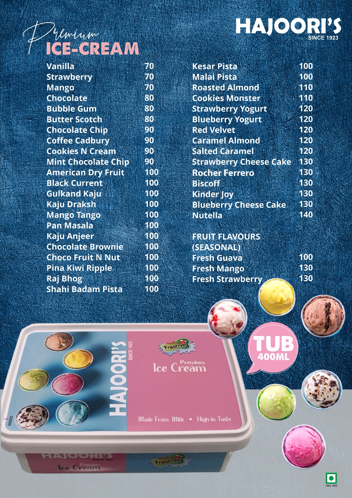 Premium Ice Cream Tub