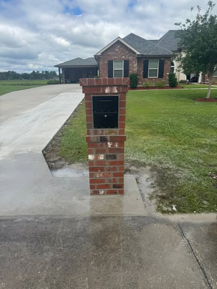 Before: exterior photo shared without context, no branding or visual consistency