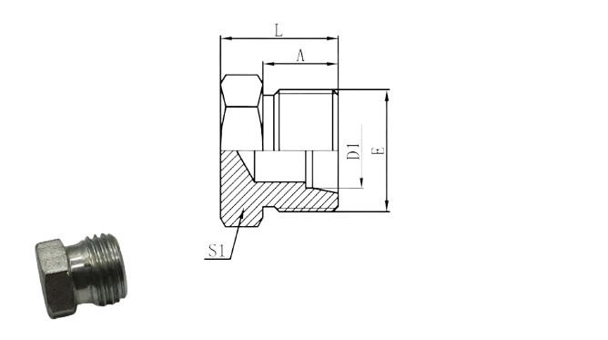 4D - Metric Male 24°H.T. Plug