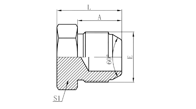 4K - JIS Metric Male 60° Cone Plug