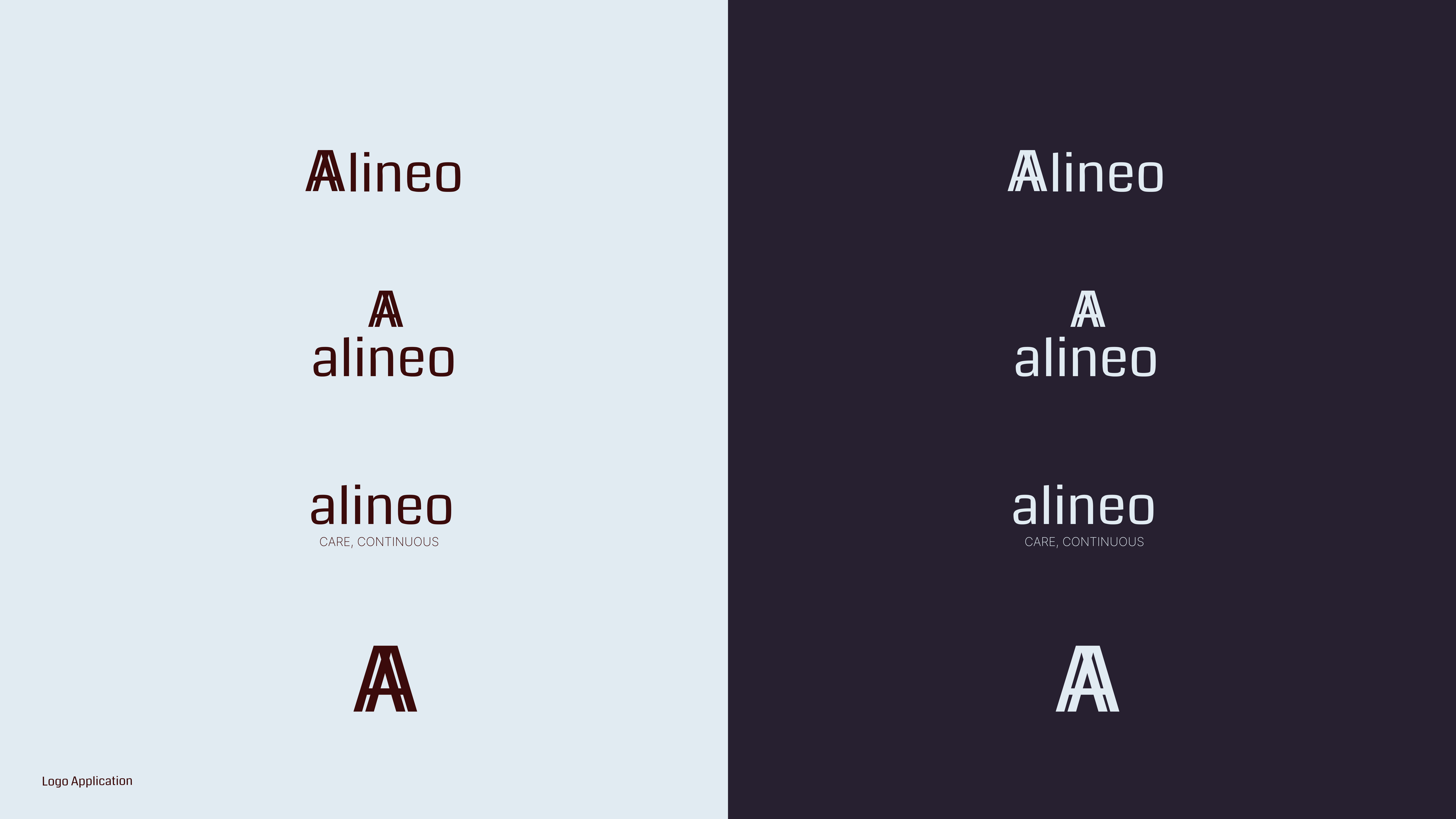 Alineo logo applications
