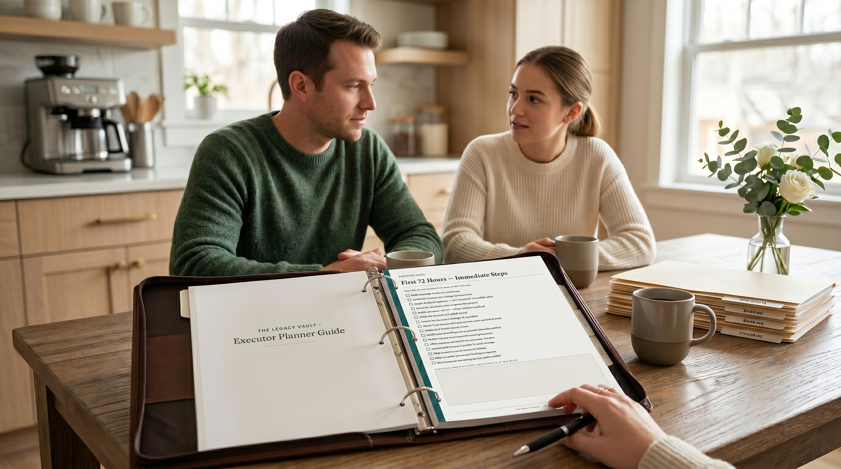 Couple reviewing Executor Planner Guide