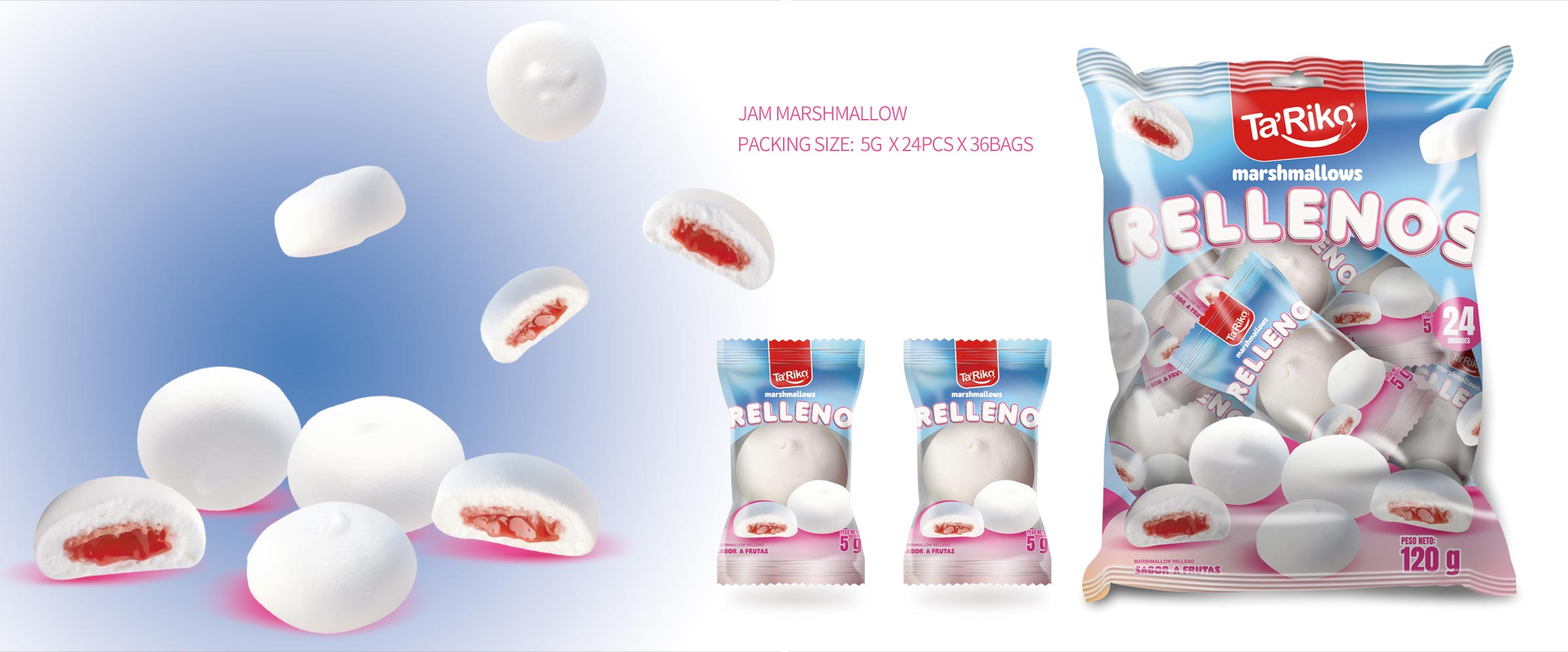 Ta'Riko Jam Marshmallow Rellenos