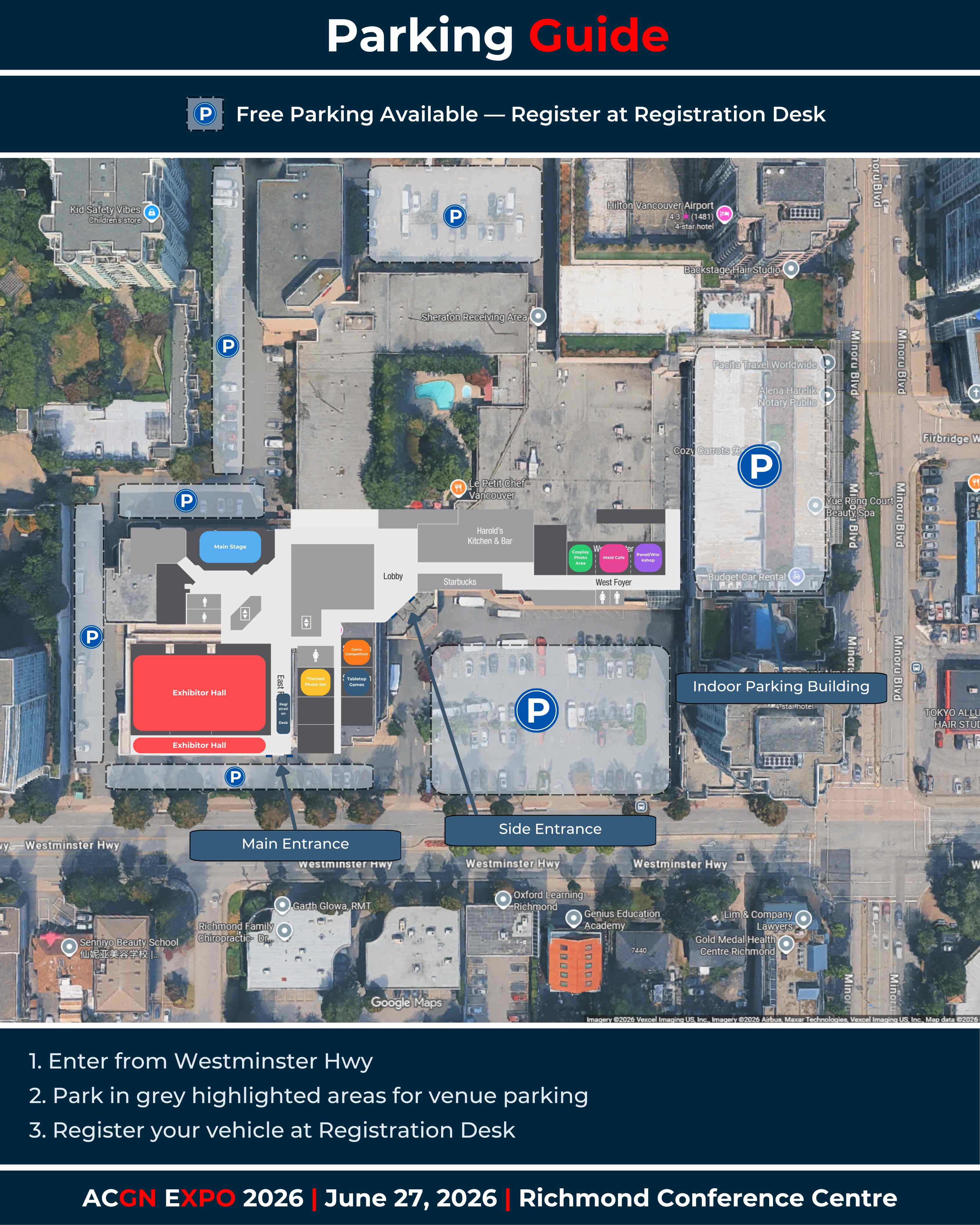 ACGN EXPO 2026 Parking Guide Map
