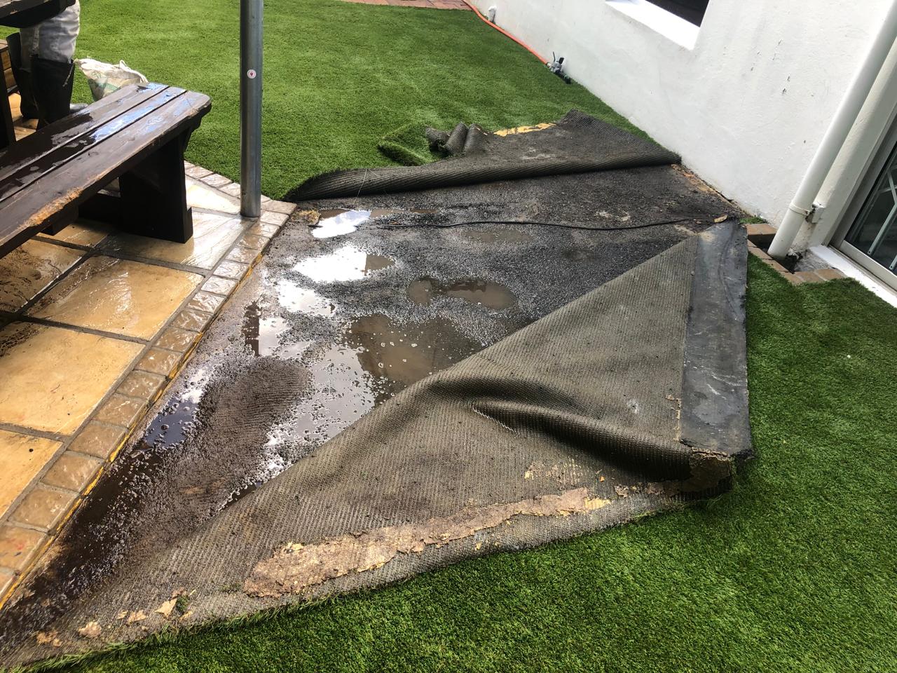 Courtyard Seam Repair during