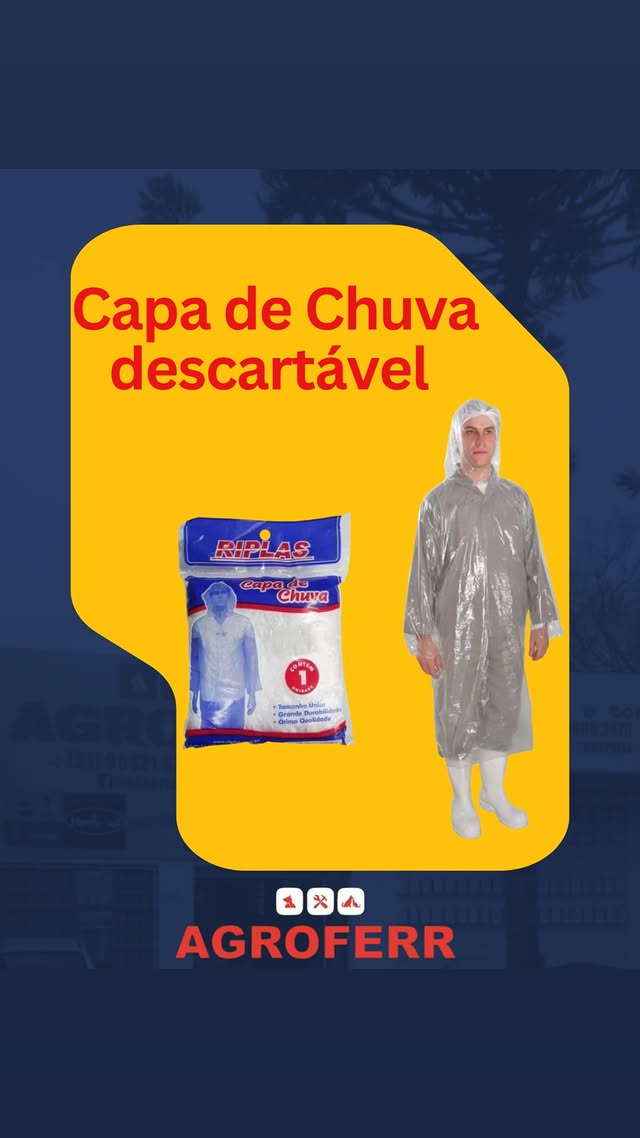 Capa de Chuva descartável