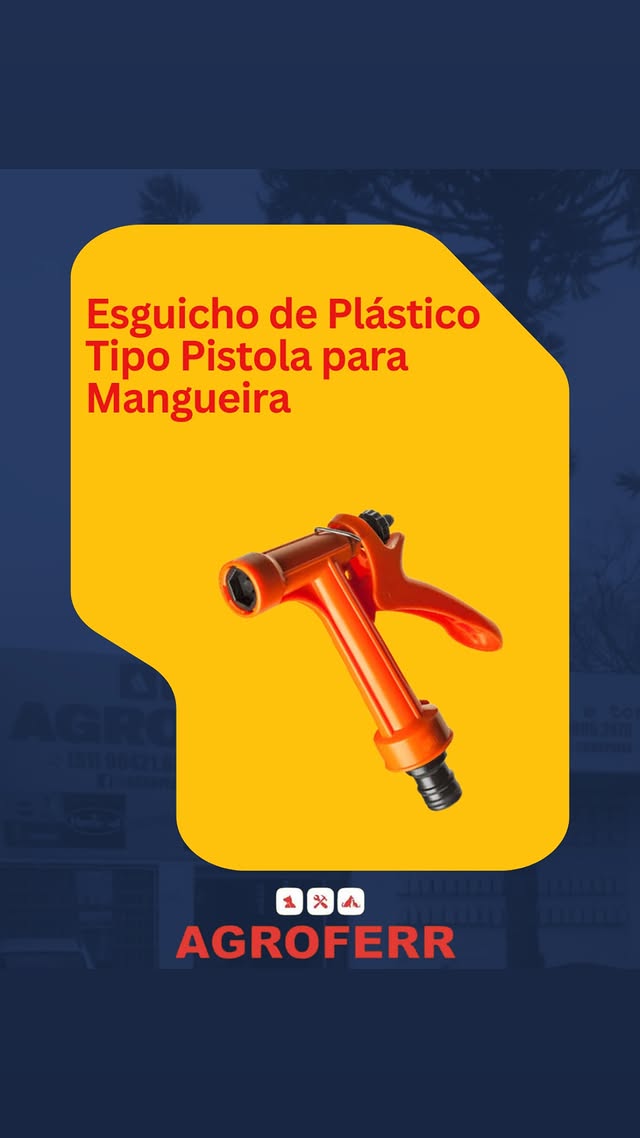 Esguicho de Plástico Tipo Pistola para Mangueira