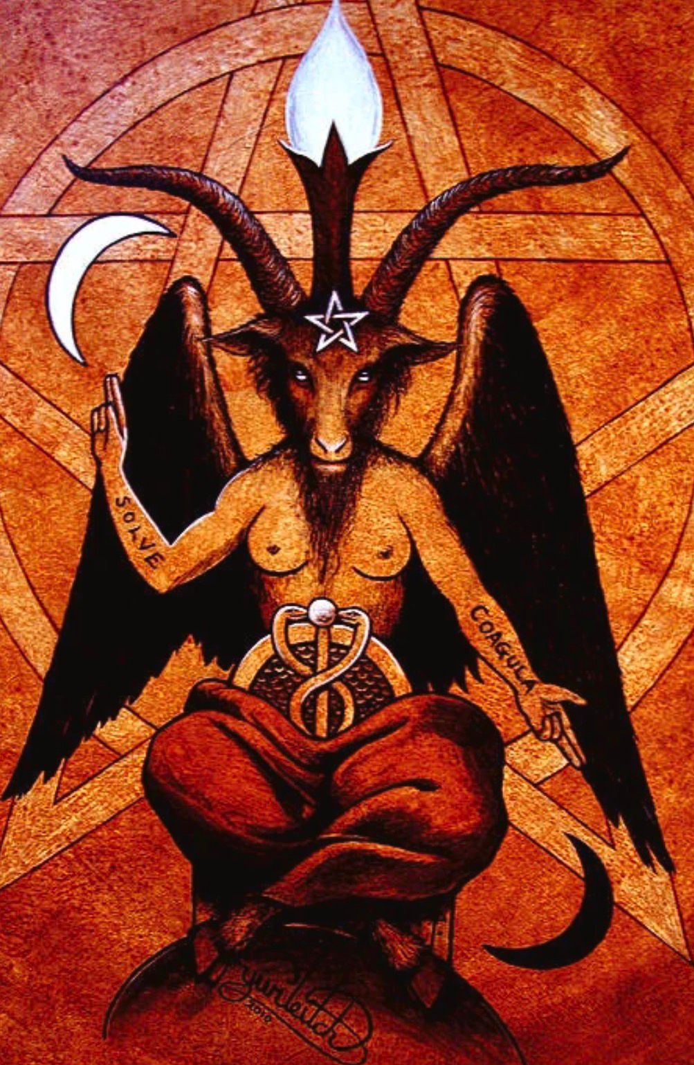 Baphomet sobre pentáculo, símbolo de pacto y poder ancestral