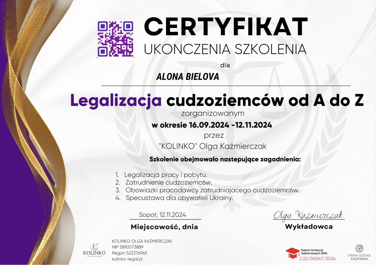 Legalizacja cudzoziemców od A do Z