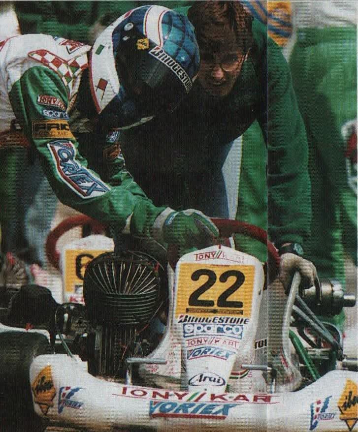 Christian coaching driver #22 on Tony Kart