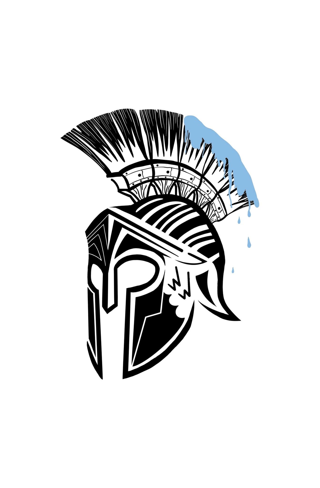 Weekend Warrior Painting Spartan helmet logo