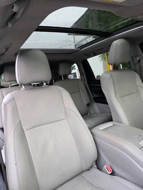 Car interior with sunroof