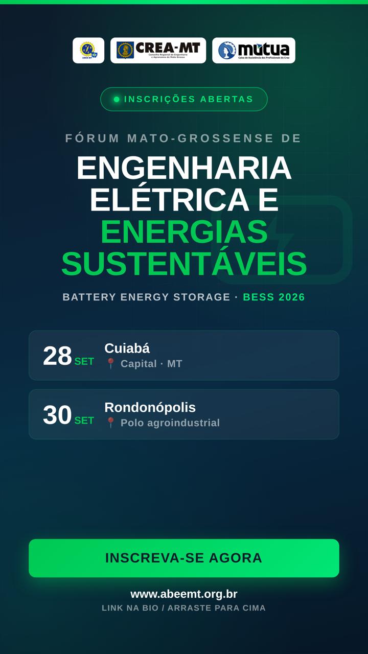Fórum Mato-Grossense de Engenharia Elétrica e Energias Sustentáveis – FMEES 2026