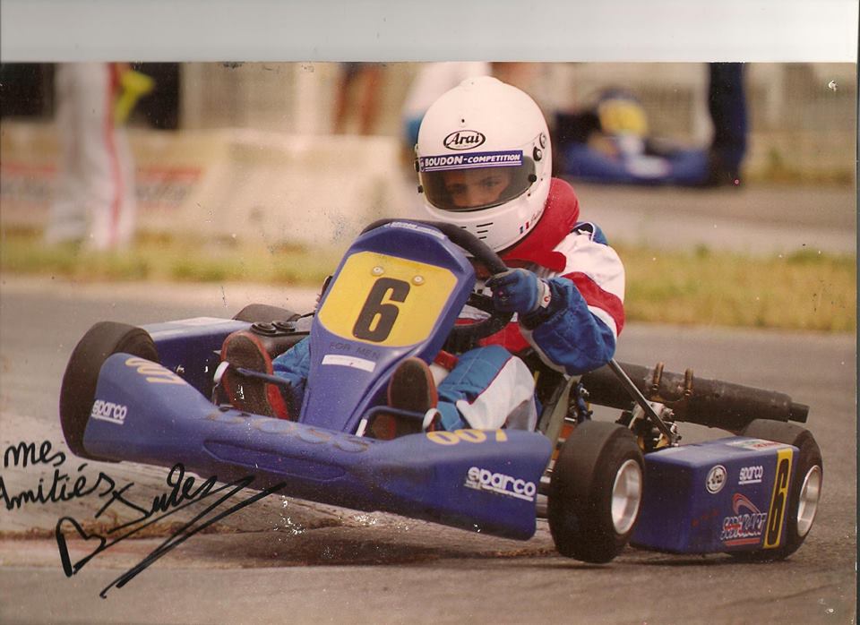 Young driver in Boudon-Competition kart