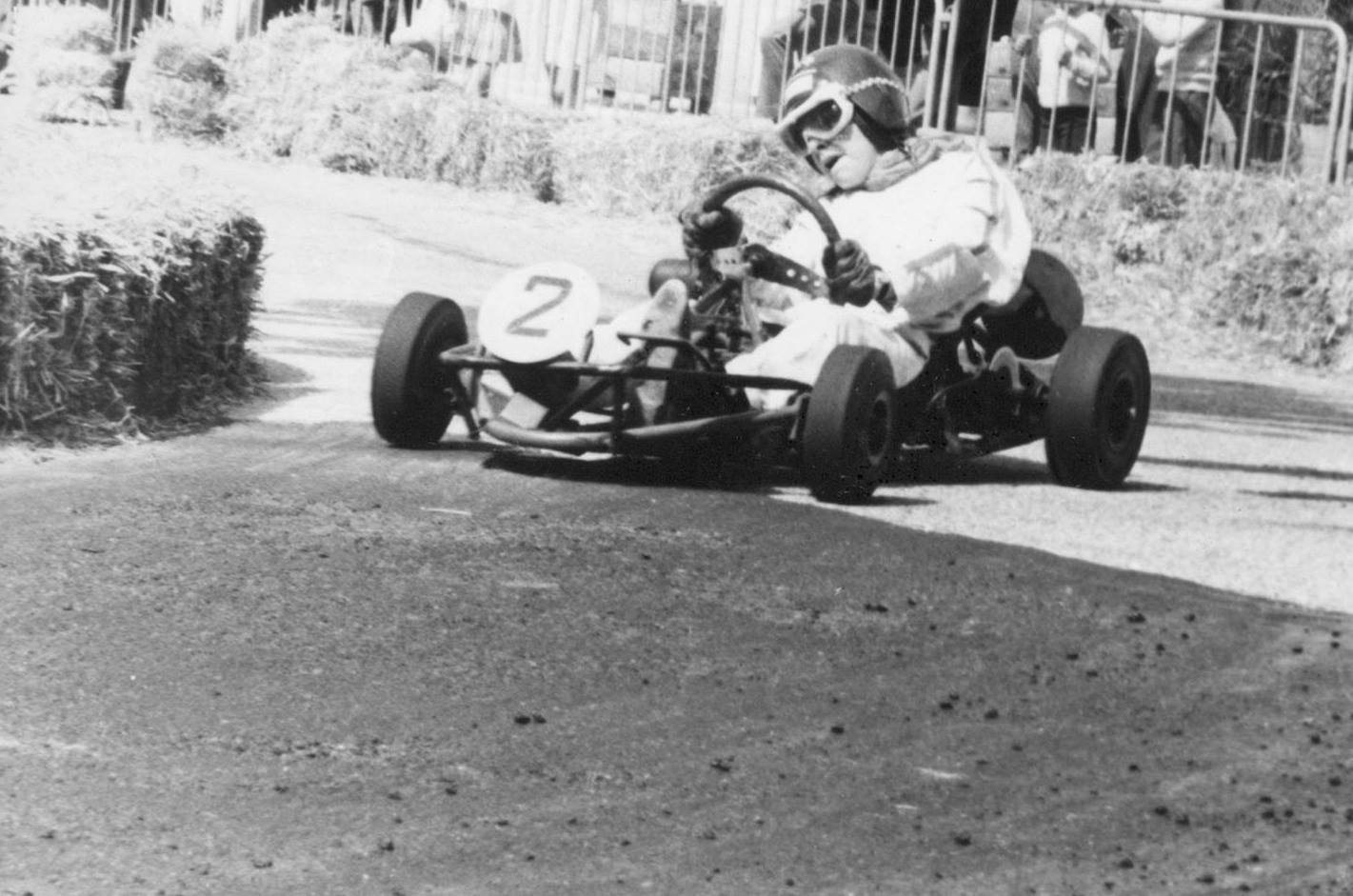 Young Christian Boudon racing kart #2 in the late 1970s