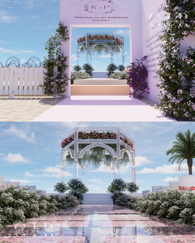 Lavender Wedding Entrance