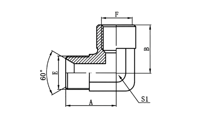 5B9 - BSP Male 60°Seat × BSP Female (90°Elbows)
