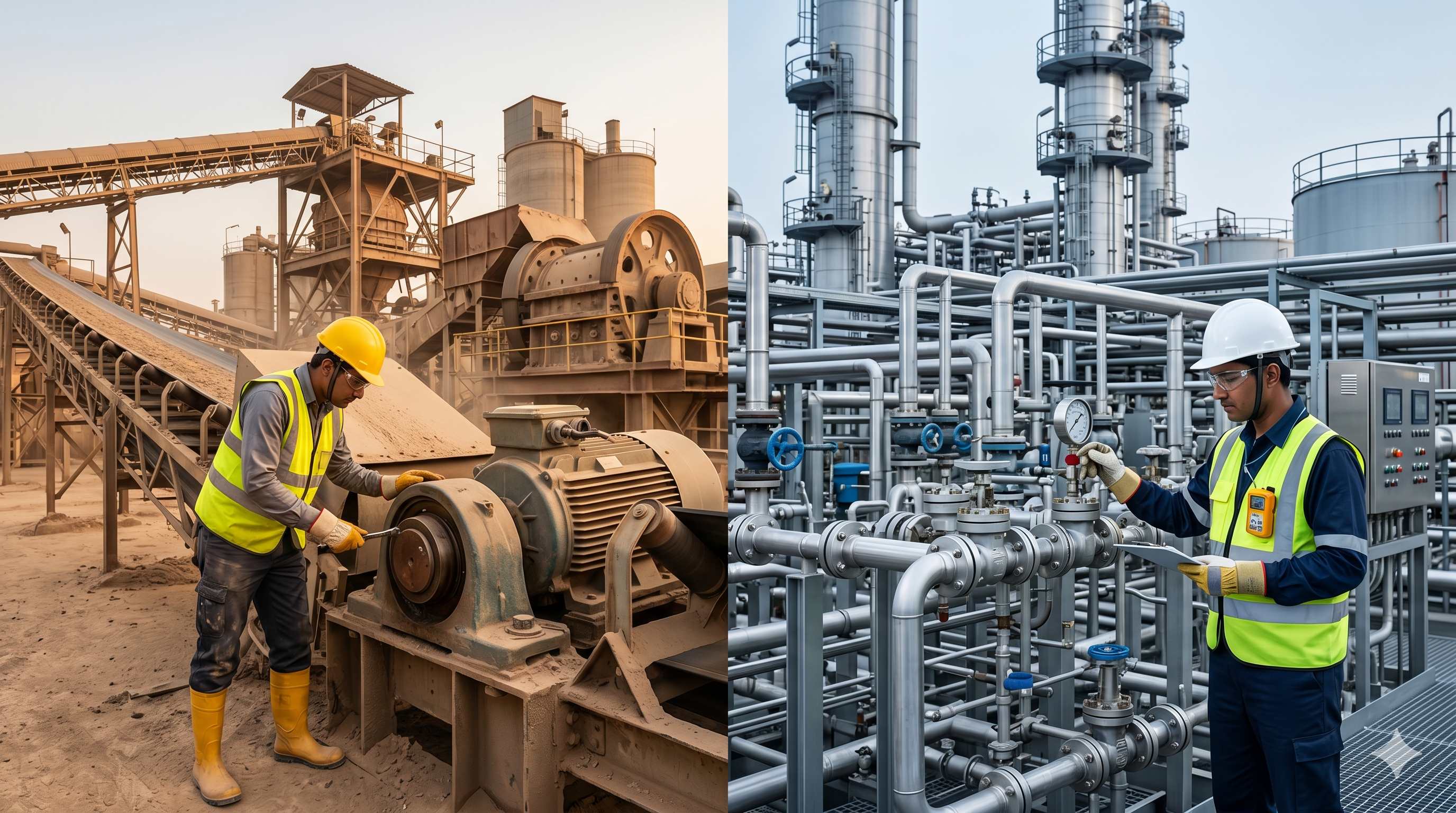 Reliability-led and process-led heavy industry environments