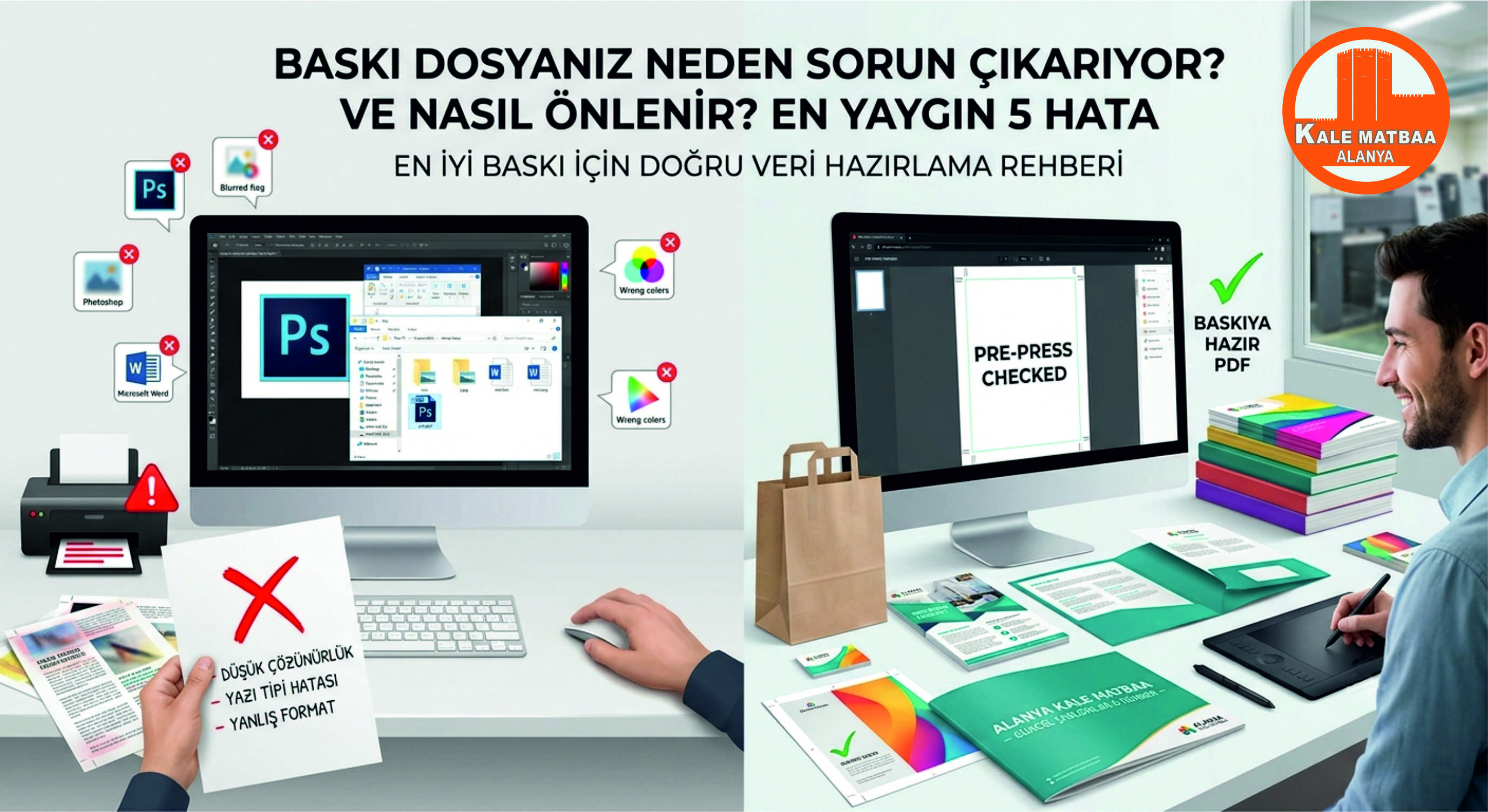 Baskı dosyası hazırlanırken yapılan yaygın 5 hata
