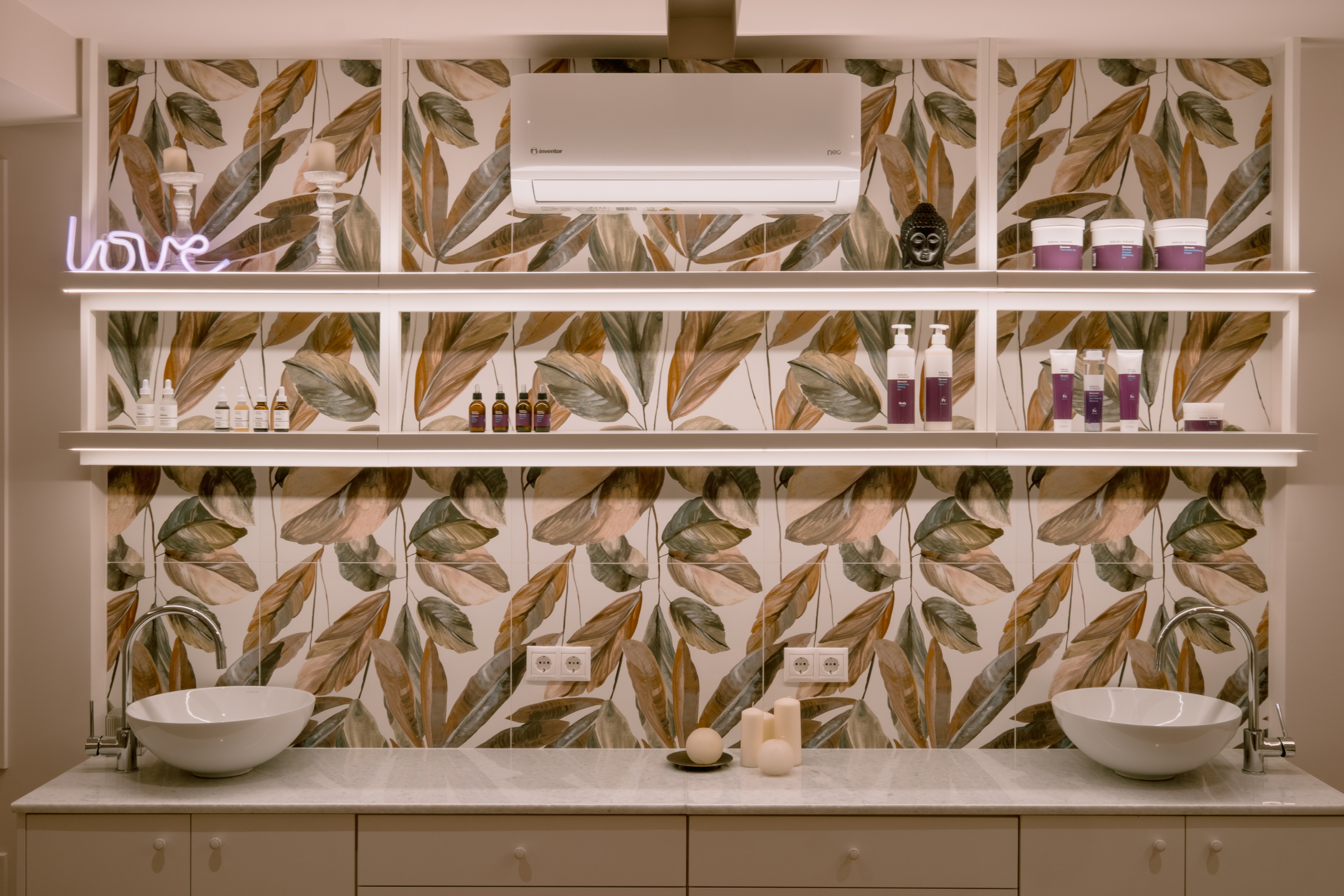 Luxurious bathroom area with premium fixtures