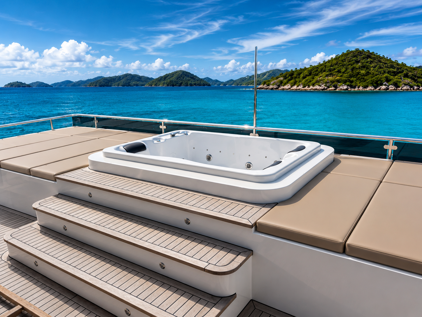 Sun deck with jacuzzi