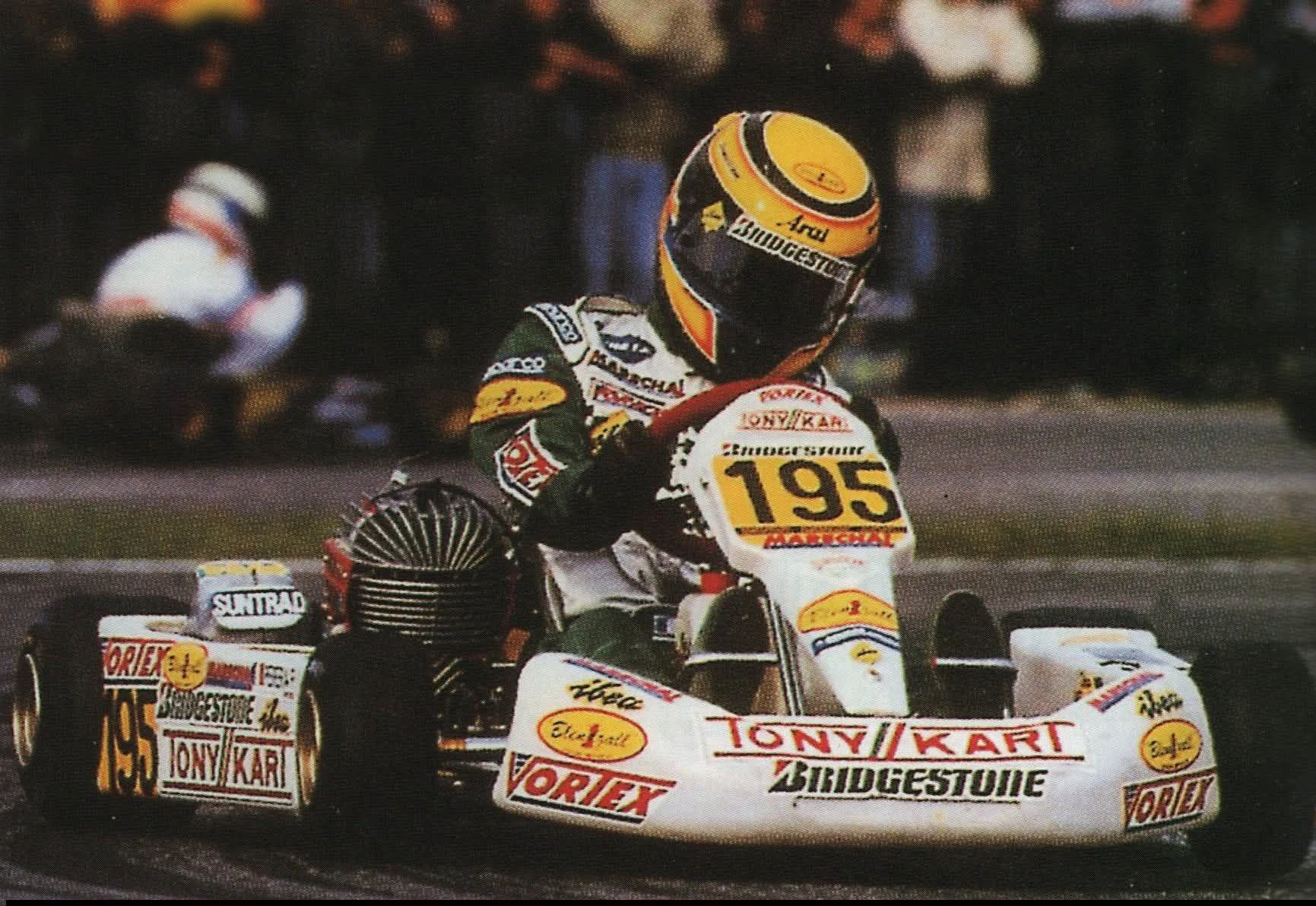 Tony Kart #195 racing action