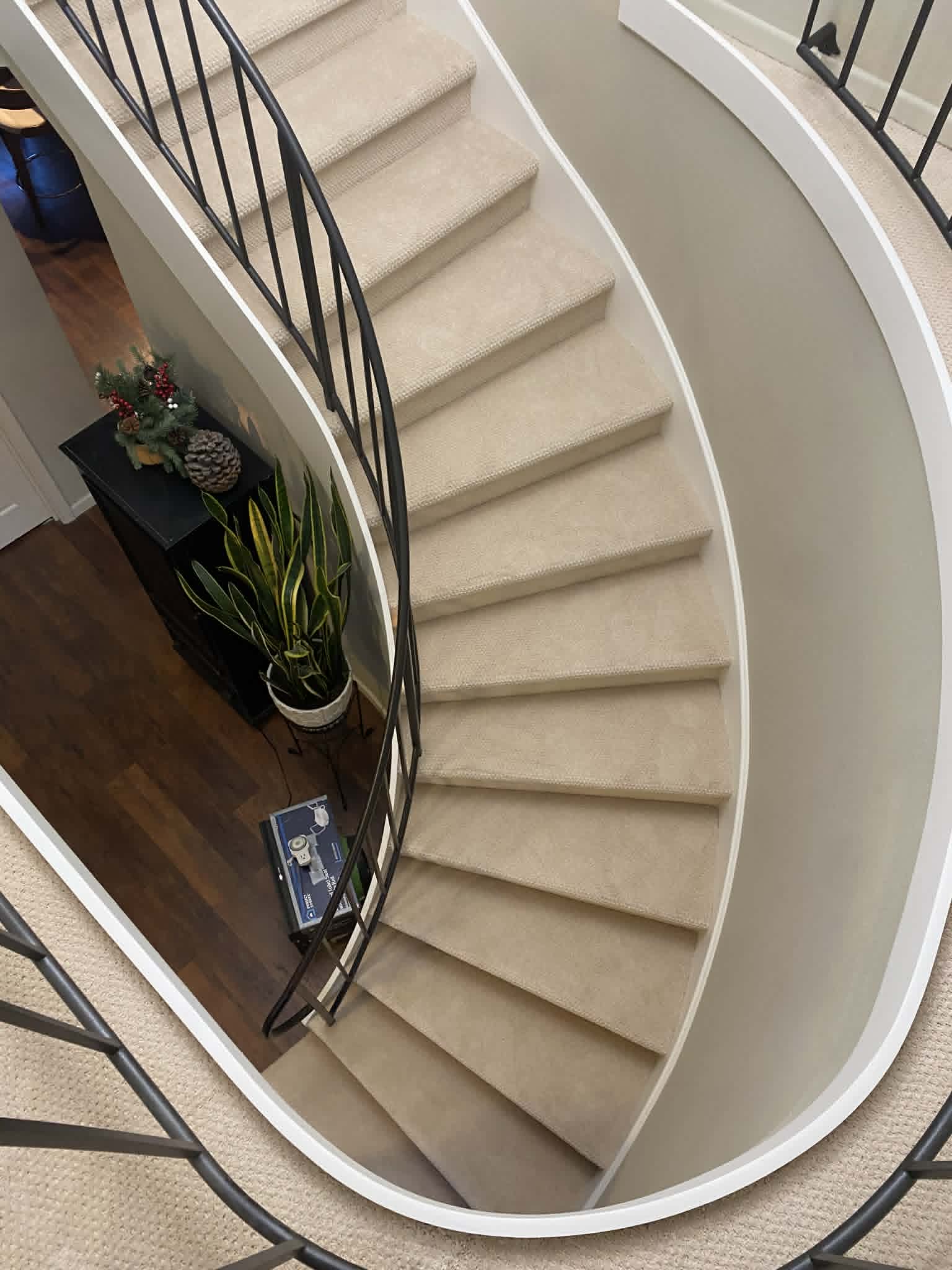 Stairs flooring installation by HP Carpets