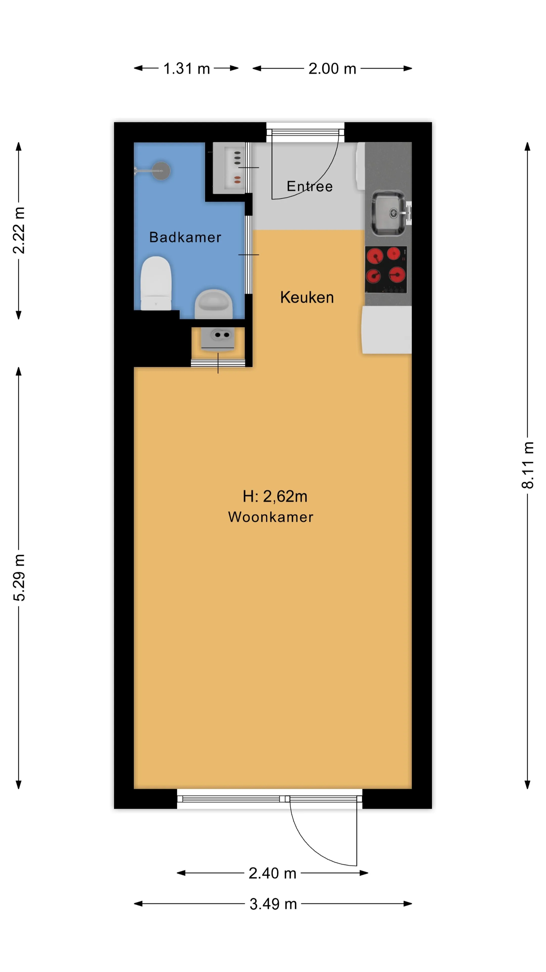 Plattegrond Welnastraat 159