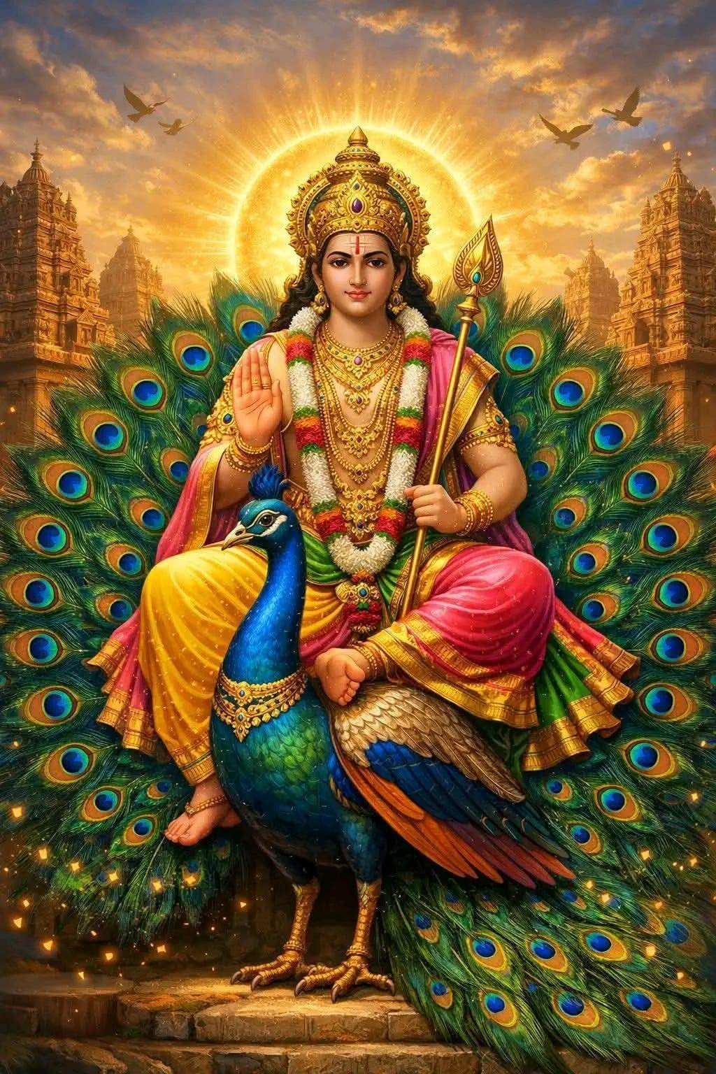 Deity sculpture Lord Murugan at Kataragama temple