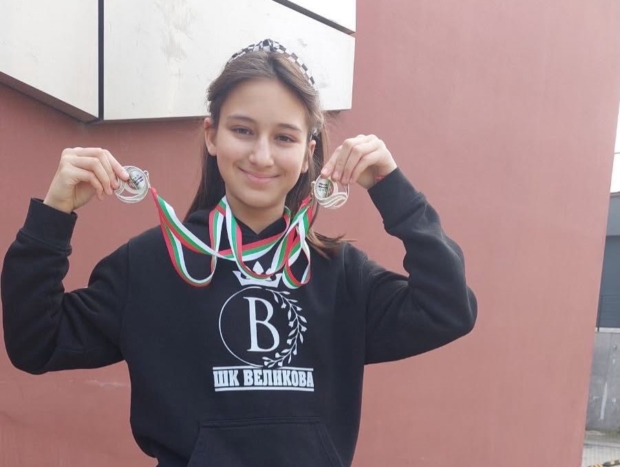 Авигея Василева с два сребърни медала от Държавните първенства по ускорен и блиц
