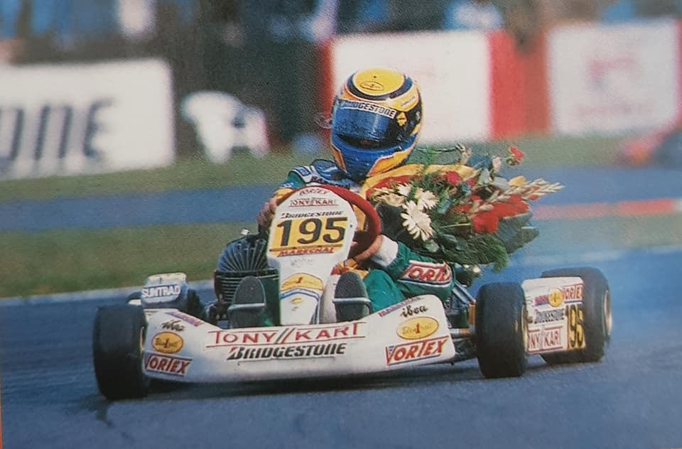 Franck Perera at 15 years old, world champion victory lap