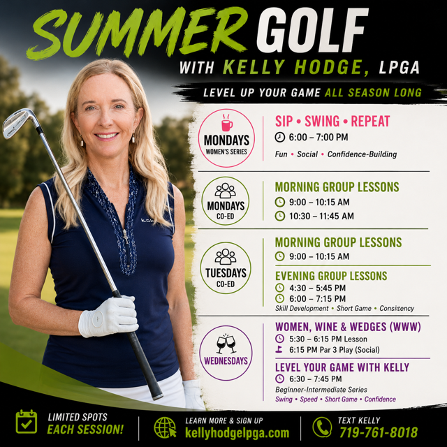 Summer Golf with Kelly Hodge LPGA — weekly program schedule