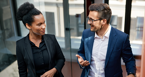 Business professionals collaborating