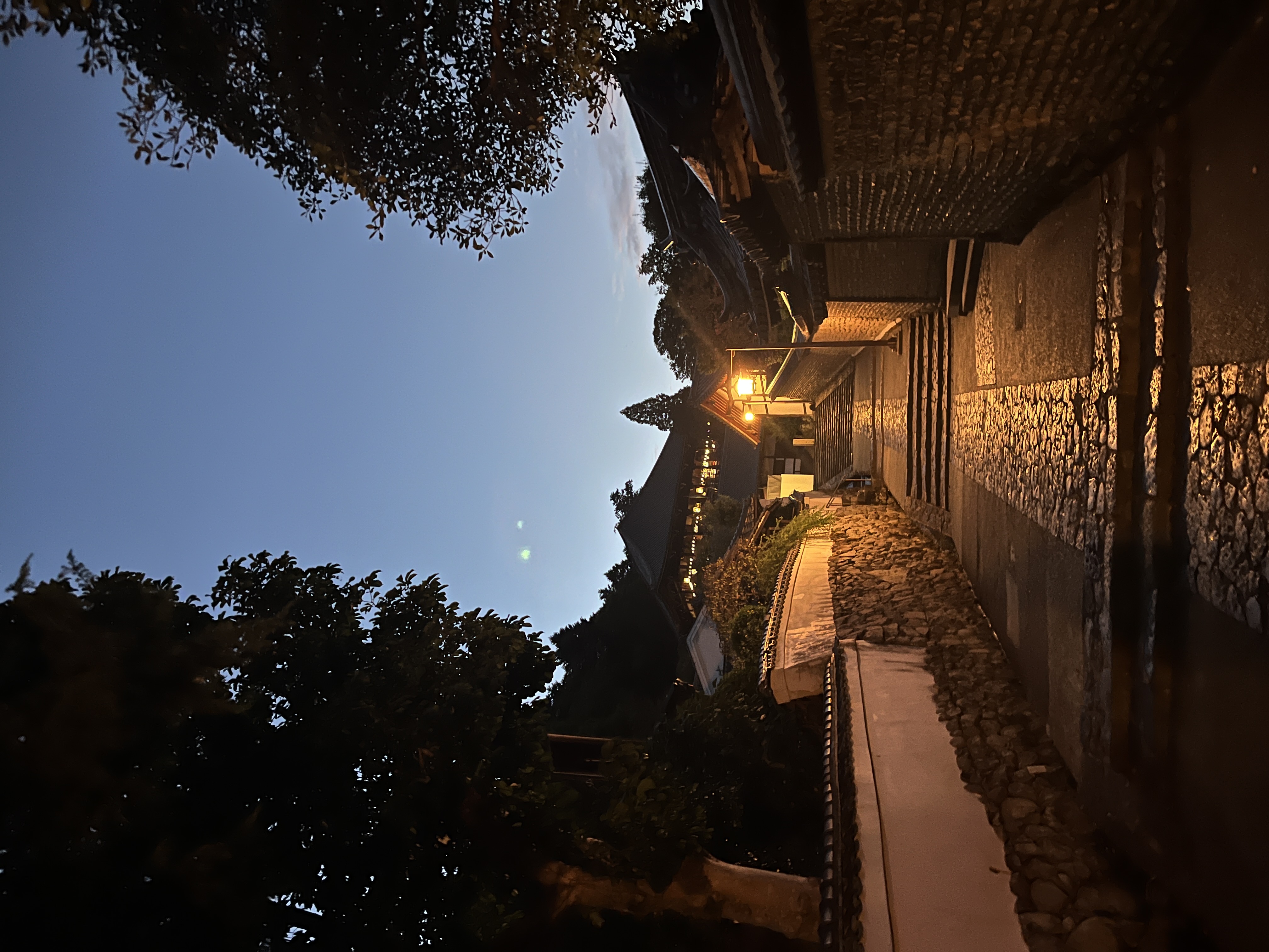 Evening view of traditional alley