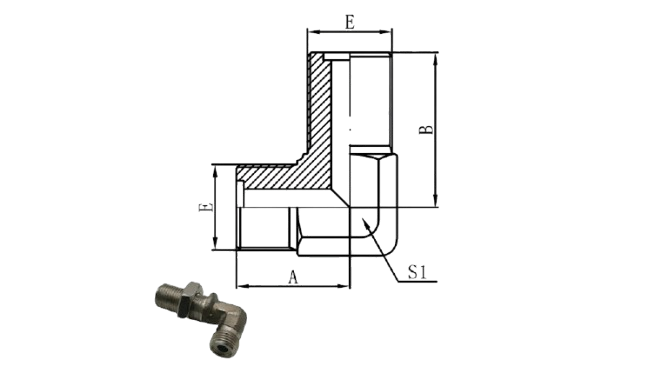 6E9 - Metric Male O-Ring Bulkhead (90°Elbows)