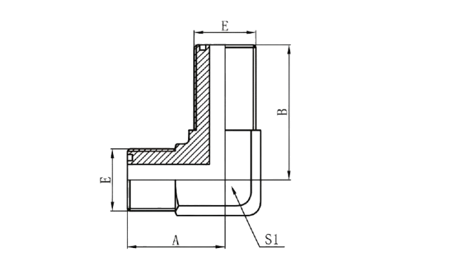 6F9 - 90°ORFS Male O-Ring Bulkhead