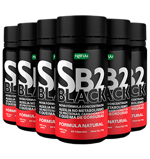 6 Potes - suplemento para emagrecimento SB2 Black