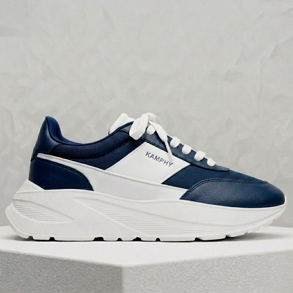 KAMPHY Apex Two — Navy, lateral studio view