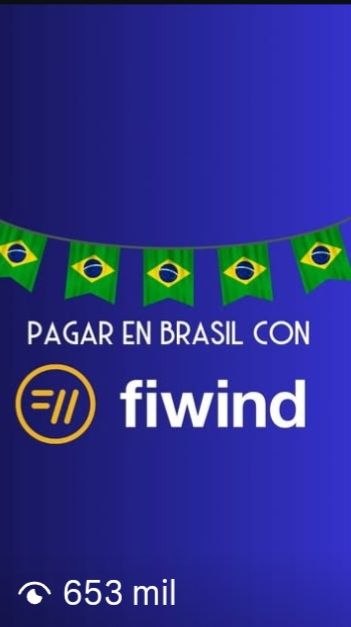 Reel viral: pagar en Brasil con fiwind