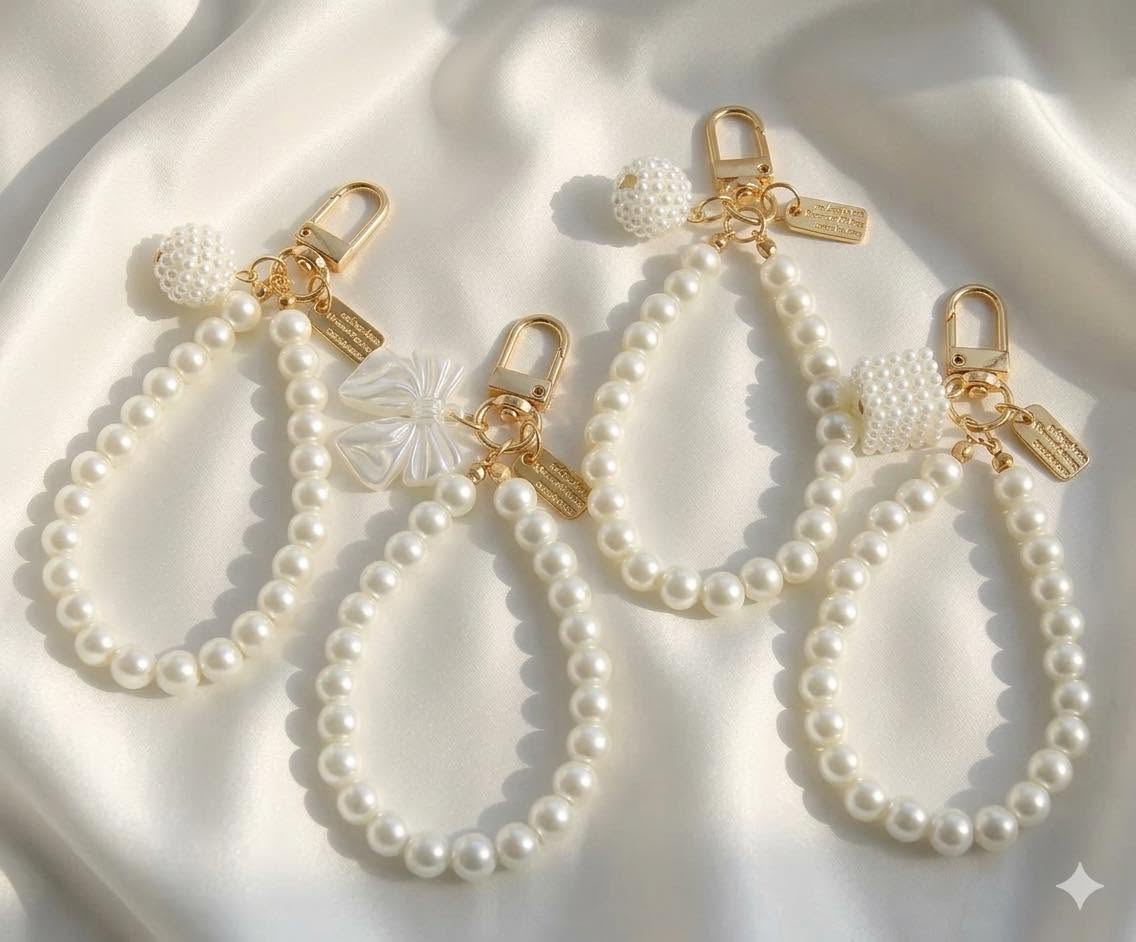 Pearl Beaded Keychains Collection