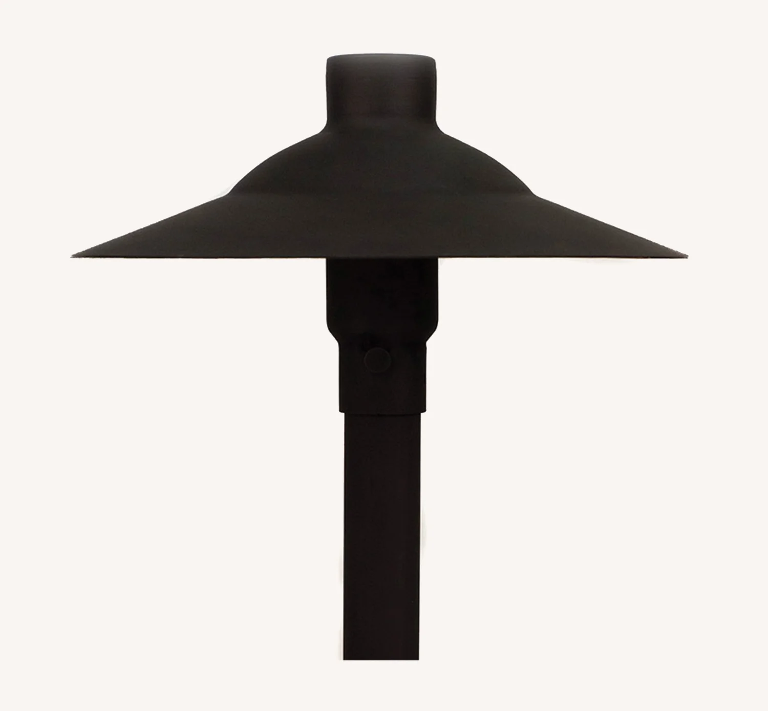 730-16 Natural Black path light with wide shade