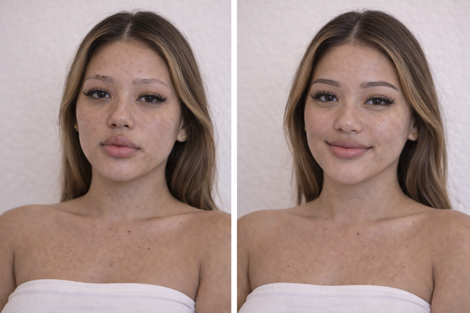 Client with full, shaped brows