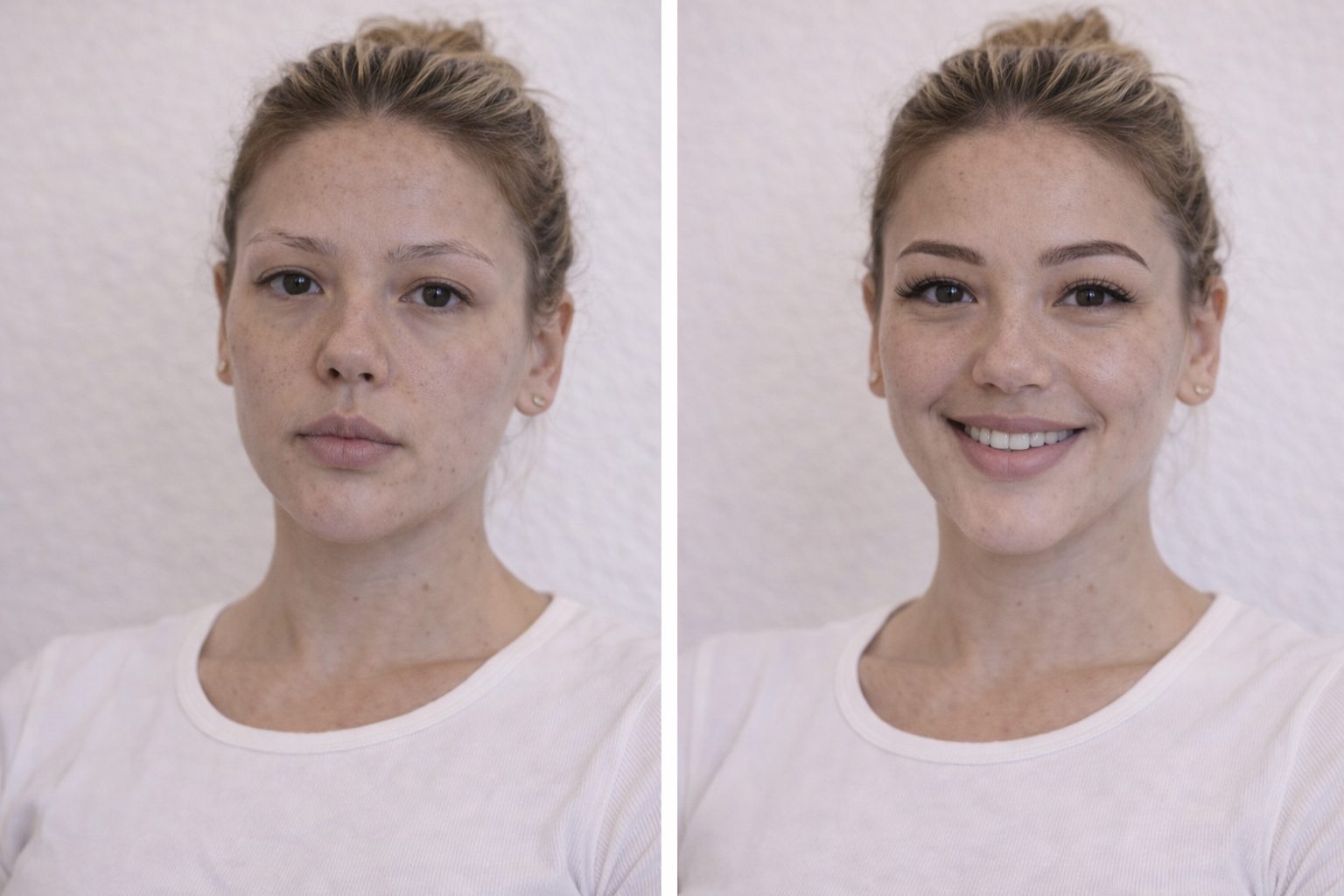 Client with beautiful sculpted brows