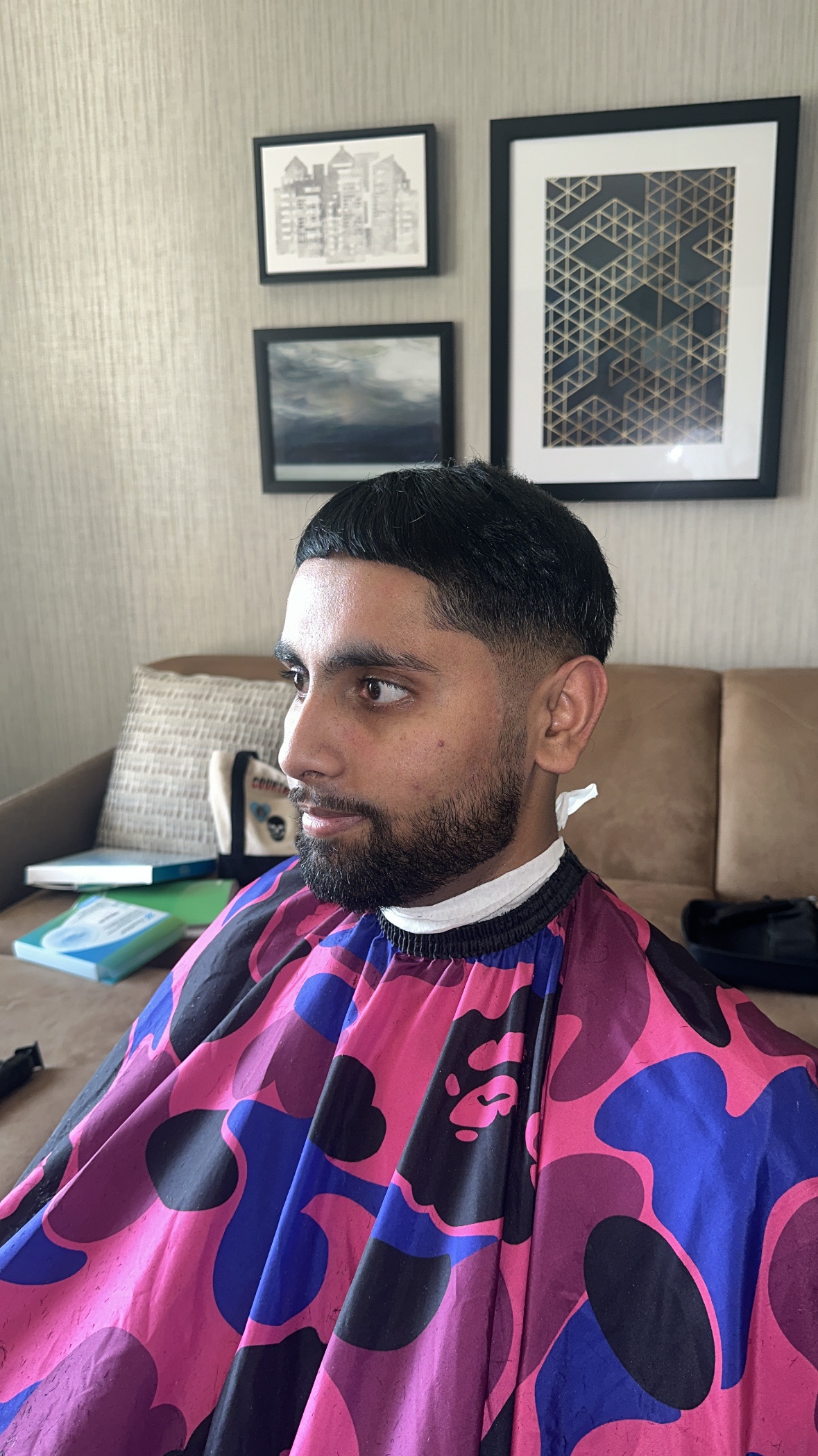 Clean fade with beard