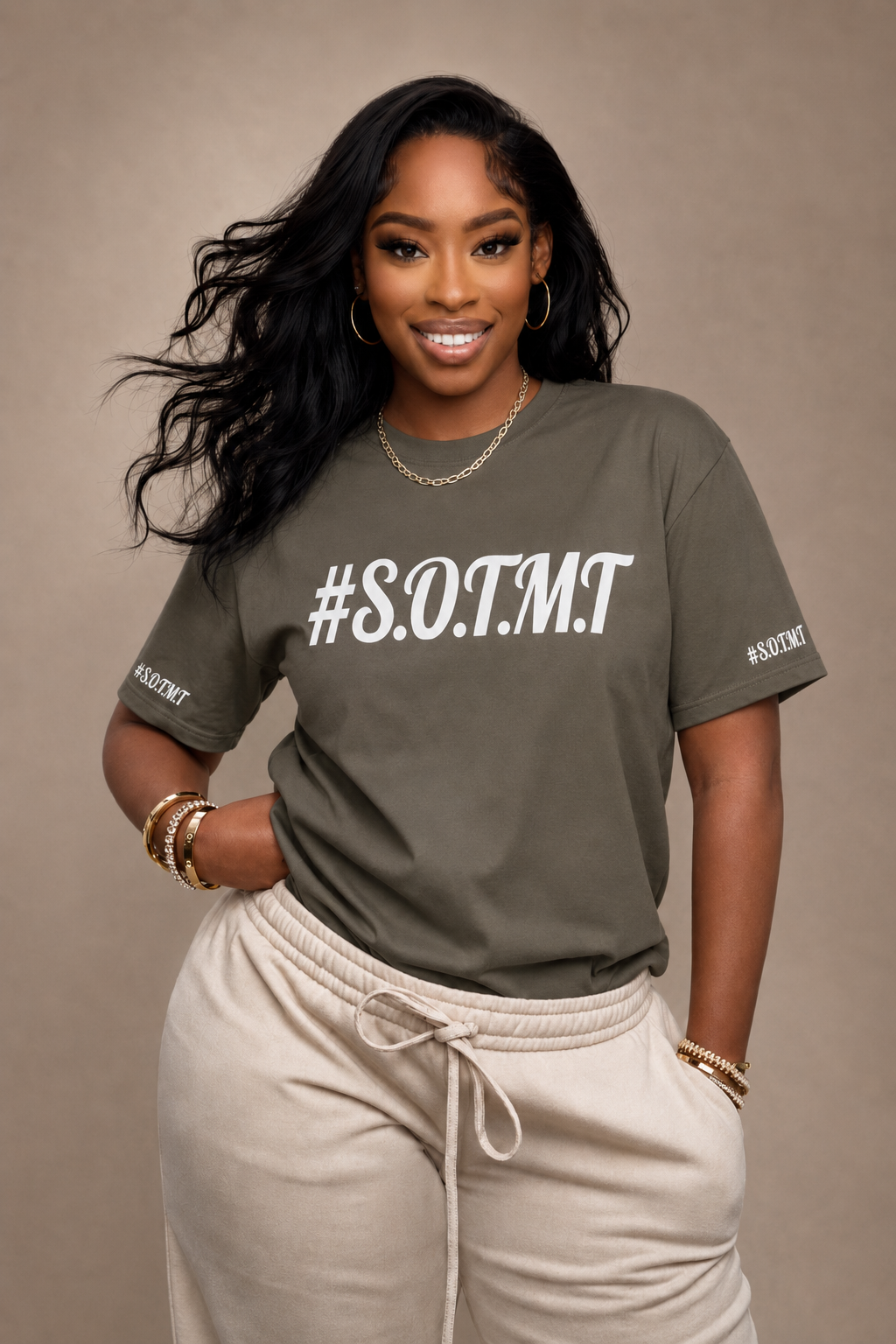 #S.O.T.M.T Tee in Olive