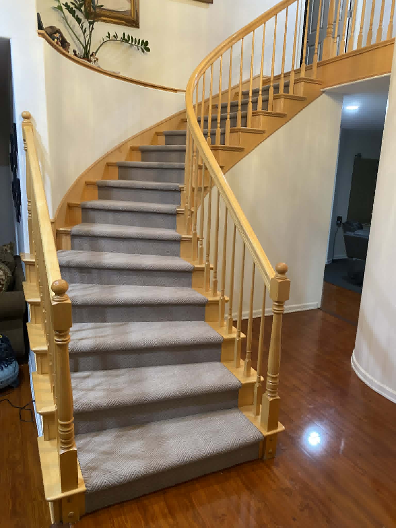 Stairs flooring installation by HP Carpets