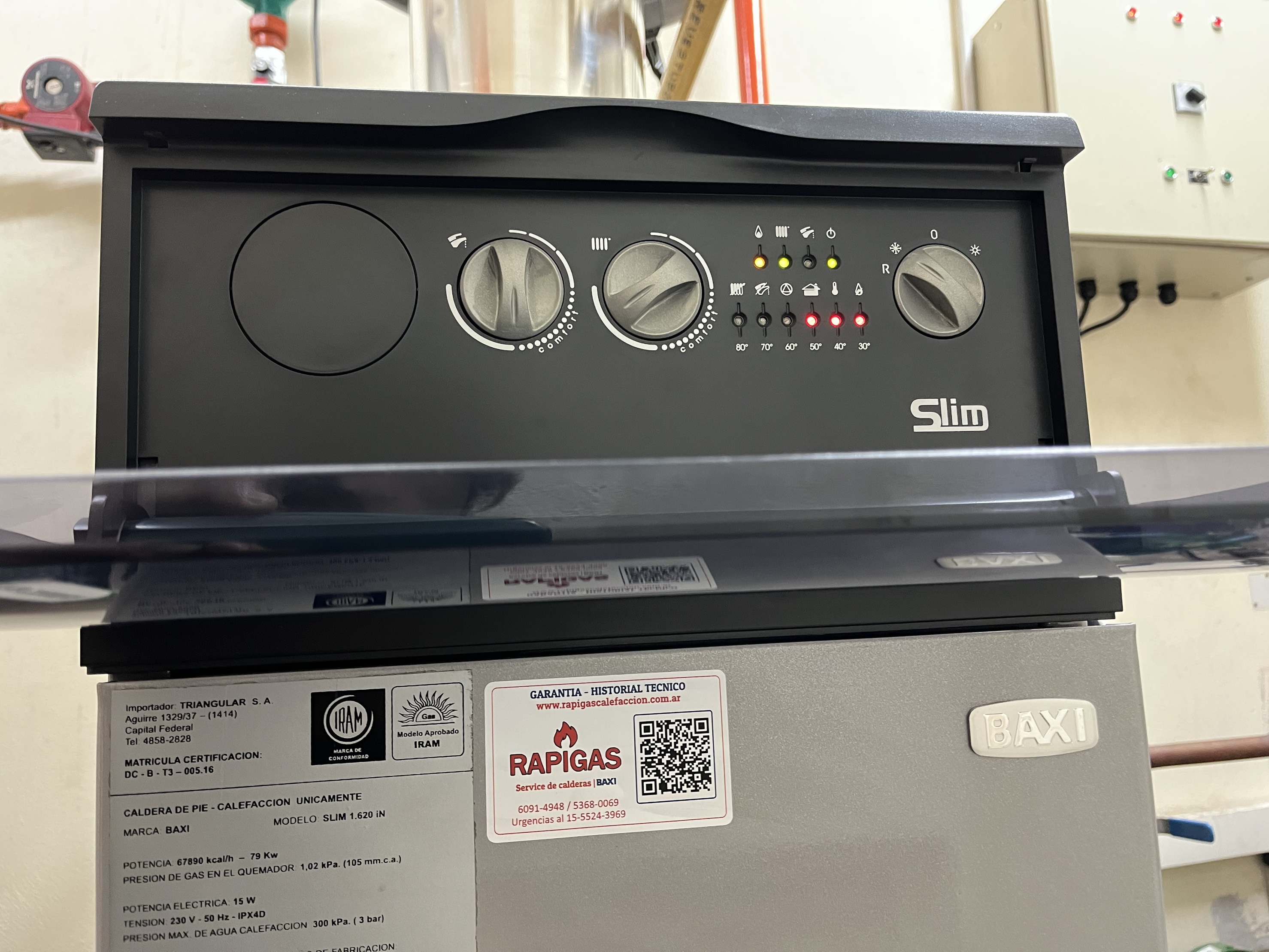 Caldera Baxi Slim 1620 Gn Solo Calefaccion - imagen 2
